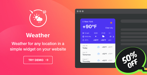 Weather Forecast – WordPress Weather Plugin