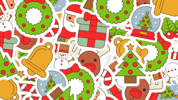 Christmas Stickers Transitions