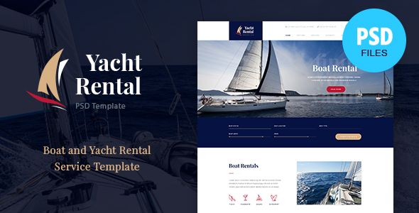 Yacht Rental | Boat Service PSD Template