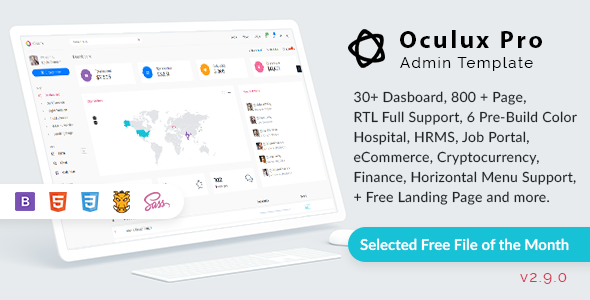 Incredible Oculux - Bootstrap 4.5.0 Admin Dashboard Template & UI KIT