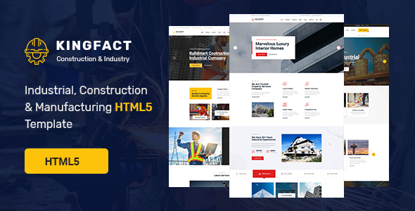 Awesome Kingfact - Industrial Construction & Manufacturing HTML5 Template