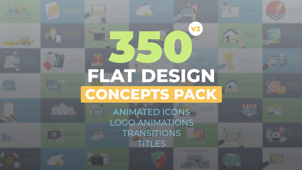 Flat Design Concepts - VideoHive 20078921