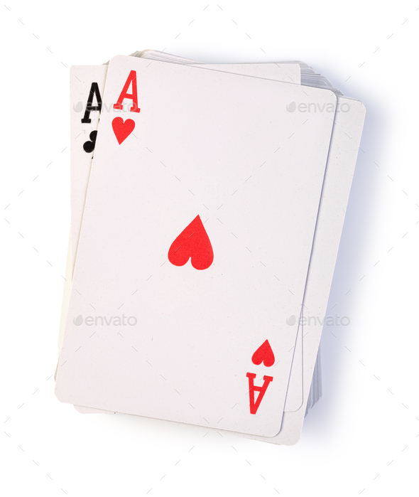 Playing Cards On White Background Stock Photo By Gresei Photodune