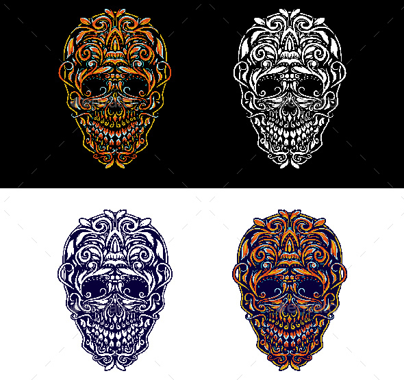 Ornamental Skull, Vectors | GraphicRiver