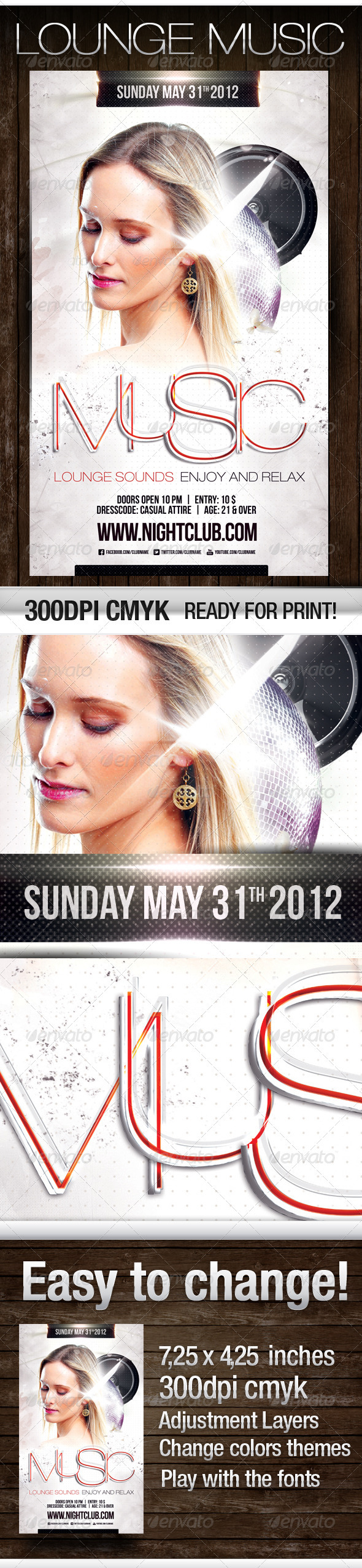 Lounge Music Flyer - Flyers Print Templates