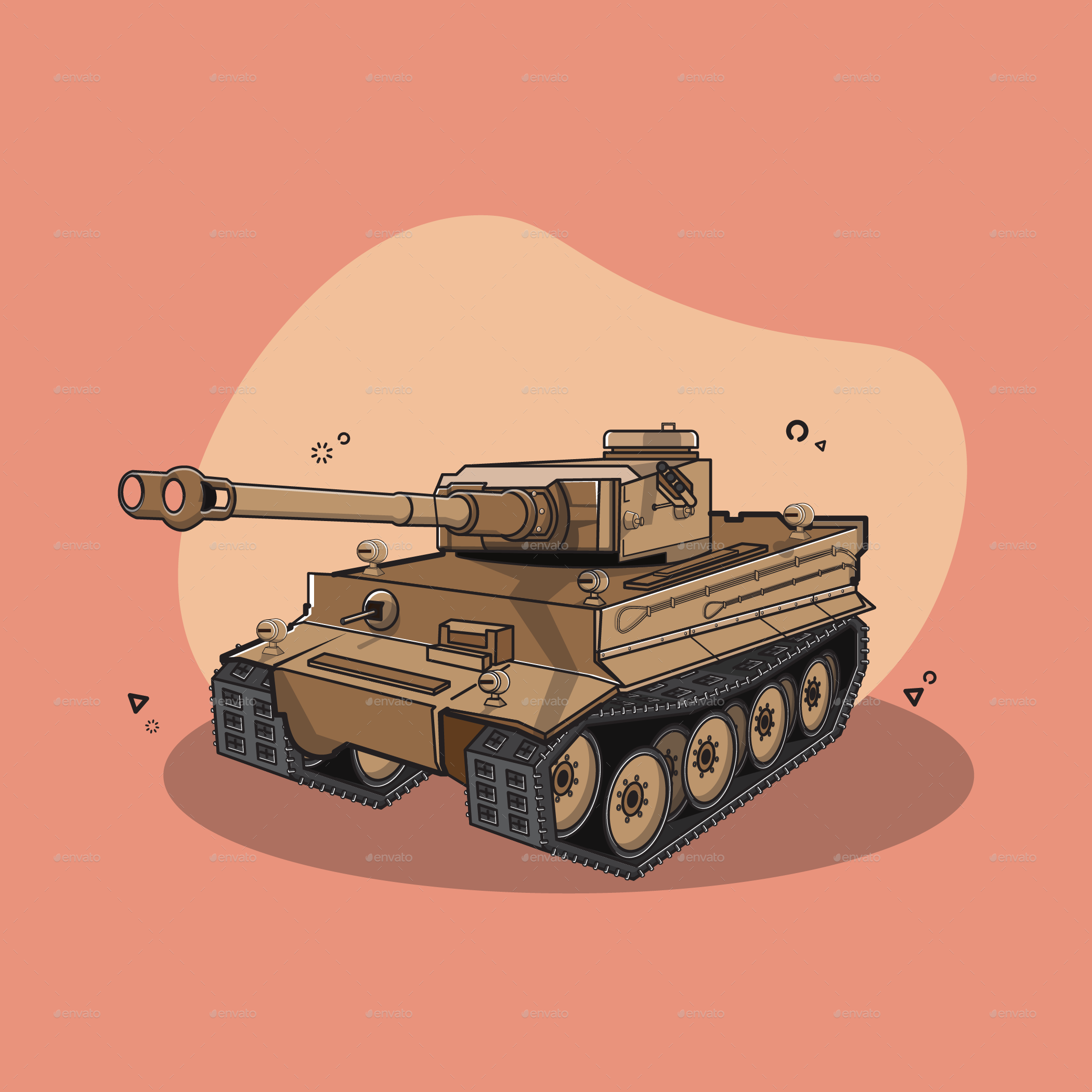 military illustrator tank