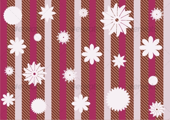 Striped floral wallpapers - Backgrounds Decorative