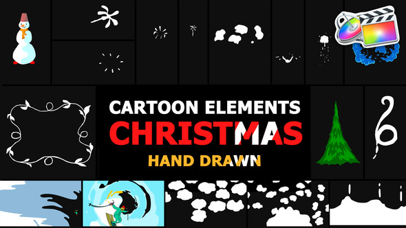 Cartoon Christmas Elements And Transitions
