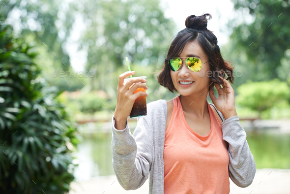 Enjoying Summer Day in Public Park - Stock Photo - Images