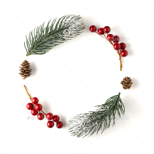 Christmas wreath. - Stock Photo - Images