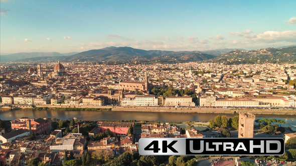 Aerial Panoramic View of Florence, Firenze, Tuscany, Italy alt