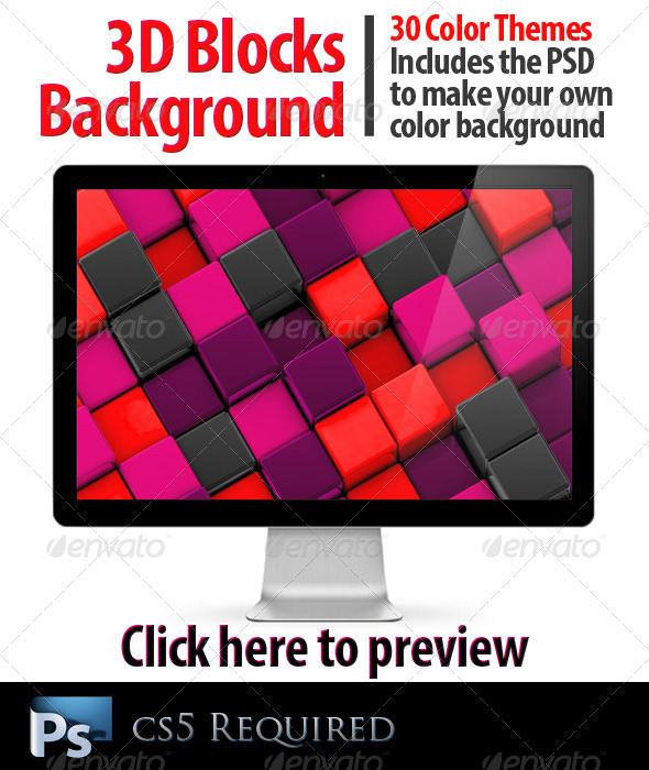 3D Blocks Background - 3D Backgrounds