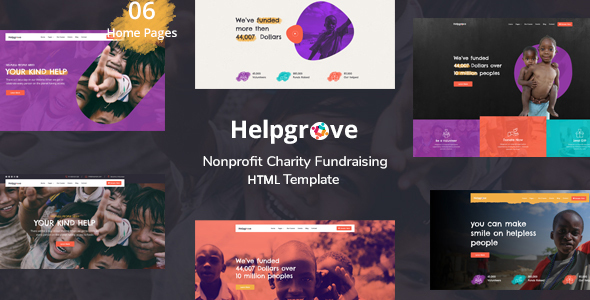 Exceptional Helpgrove - Charity & Nonprofit HTML Template