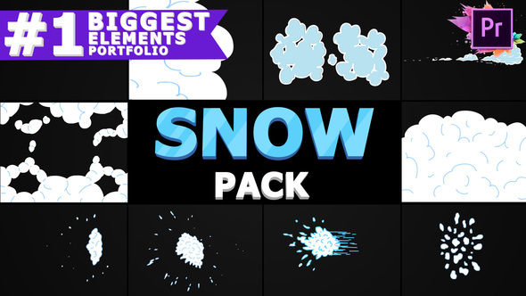 2D Cartoon Snow | Premiere Pro MOGRT