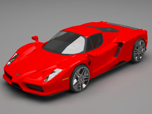 Ferrari lowpoly - 3Docean 25354693