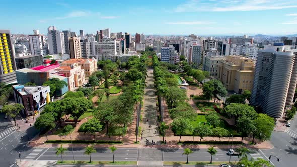 Downtown Belo Horizonte Minas Gerais Brazil. Landmark of city. alt