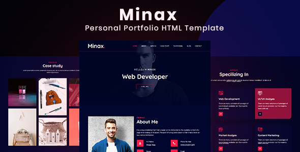 Fabulous Minax - Personal Portfolio HTML Template