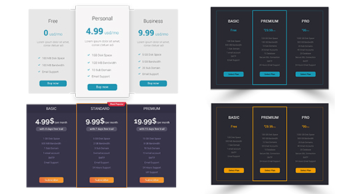 Pricing Table
