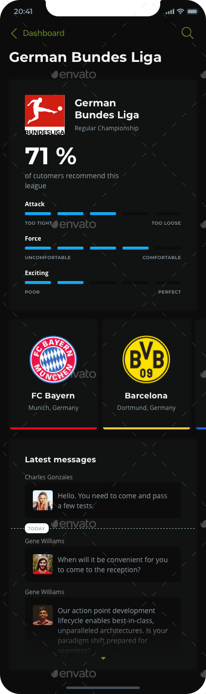 Liga Soccer Mobile App For Photoshop By Merkulove Graphicriver