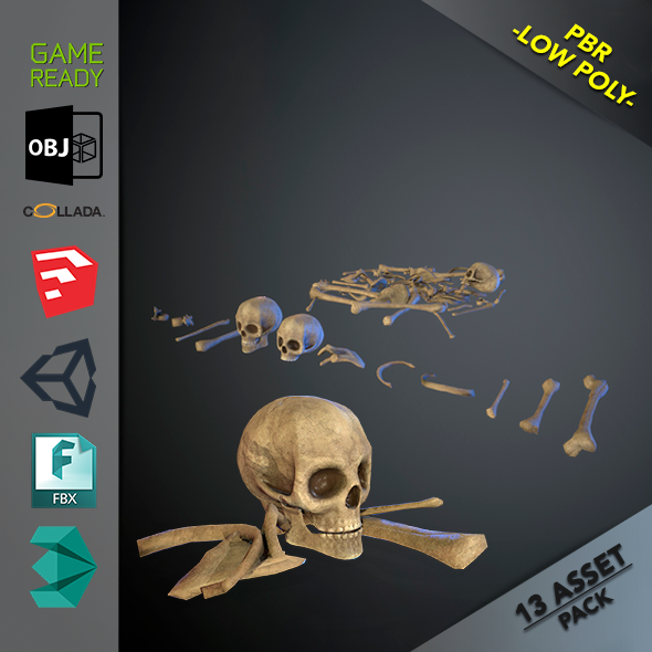 Skulls1 Normal Bones - 3Docean 25366043