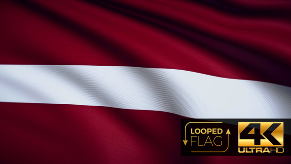 Latvia Flag 4K alt