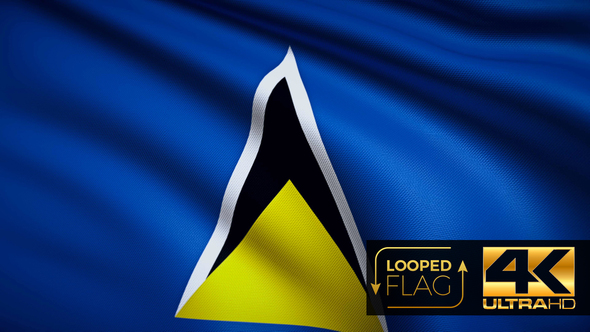 Saint Lucia Flag 4K alt