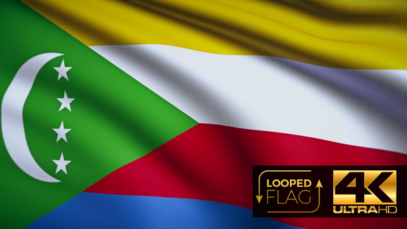 Comoros Flag 4K alt
