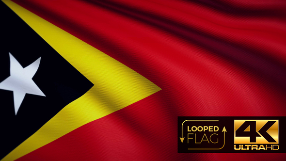 East Timor Flag 4K alt