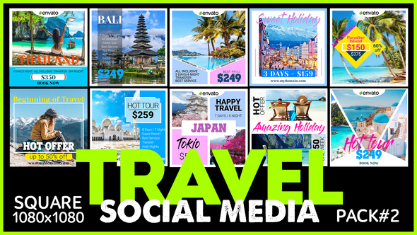 Social Media Promo - TRAVEL Titles template preview
