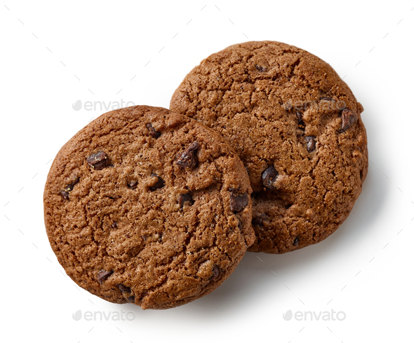 two chocolate cookies Stock Photo by magone | PhotoDune