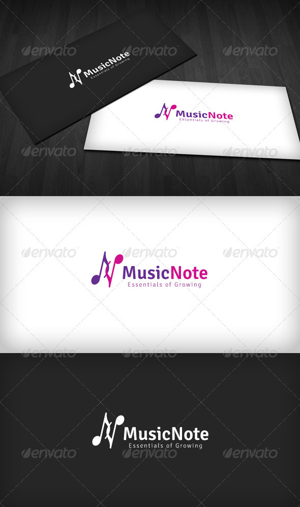 Music Note Logo - Letters Logo Templates