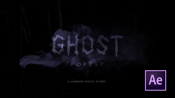 Ghost Forest Horror Trailer Video Displays template preview