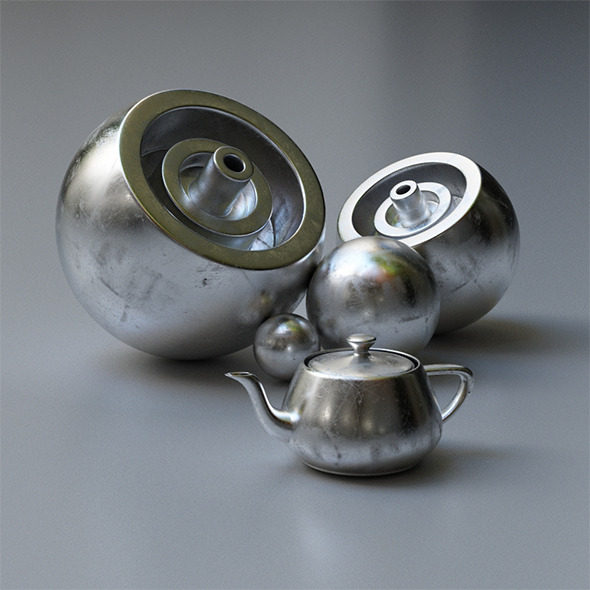 Vray Chrome Touched - 3Docean 25370159