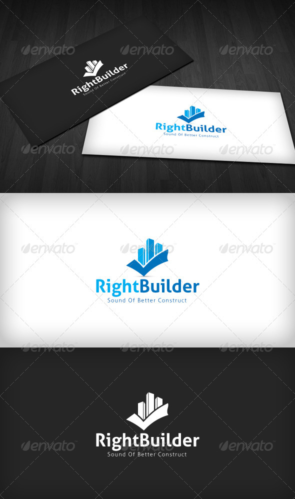 Right Builder Logo - Buildings Logo Templates
