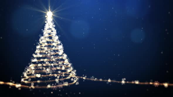 Christmas Tree Animation with Particles