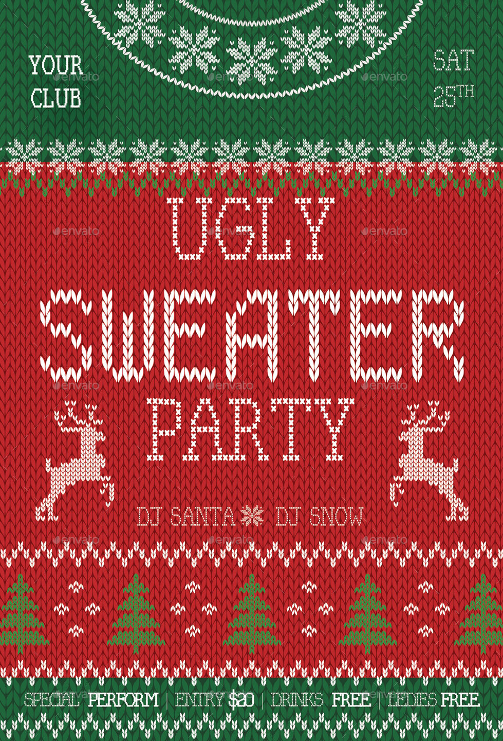 Ugly Sweater, Print Templates | GraphicRiver