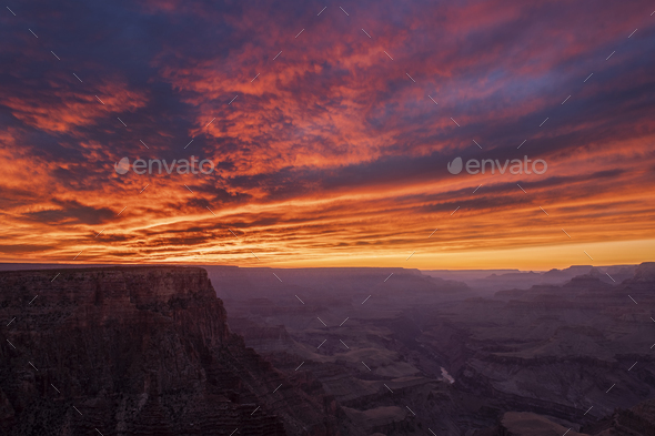 Grand Canyon During Sunset - Stock Photo - Images