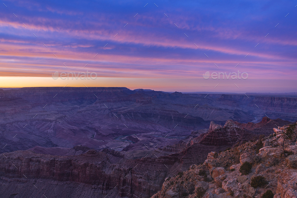 Grand Canyon During Sunset - Stock Photo - Images