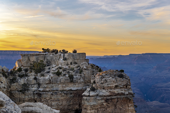 Grand Canyon During Sunset - Stock Photo - Images