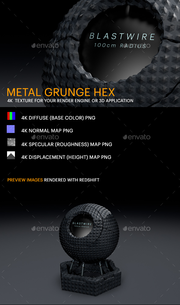 Metal Grunge Hex - 3Docean 25376303