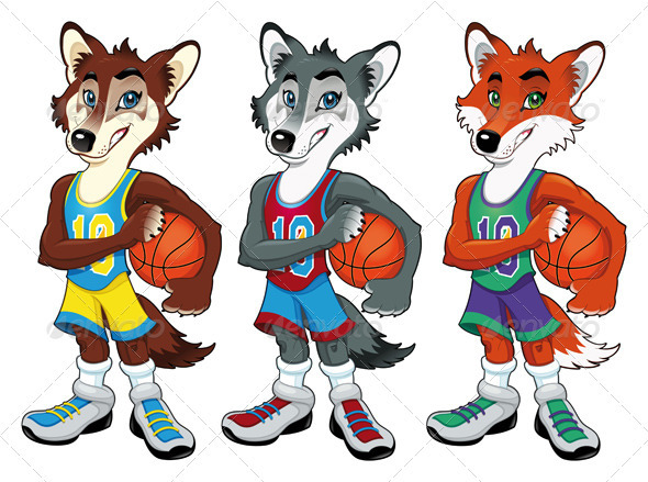 Basketball mascots. - Sports/Activity Conceptual