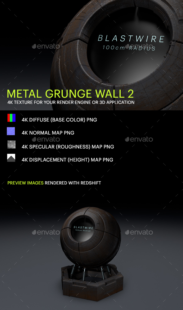 Metal Grunge Wall - 3Docean 25381009