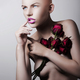 Individuality. Swanky Bald Woman with Roses - PhotoDune Item for Sale