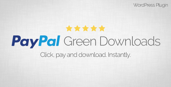 PayPal Green Downloads - WordPress Plugin