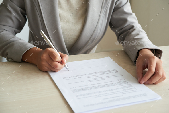Signing agreement - Stock Photo - Images