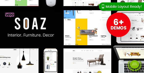 Soaz – Furniture Store WordPress WooCommerce Theme (Mobile Layout Ready)