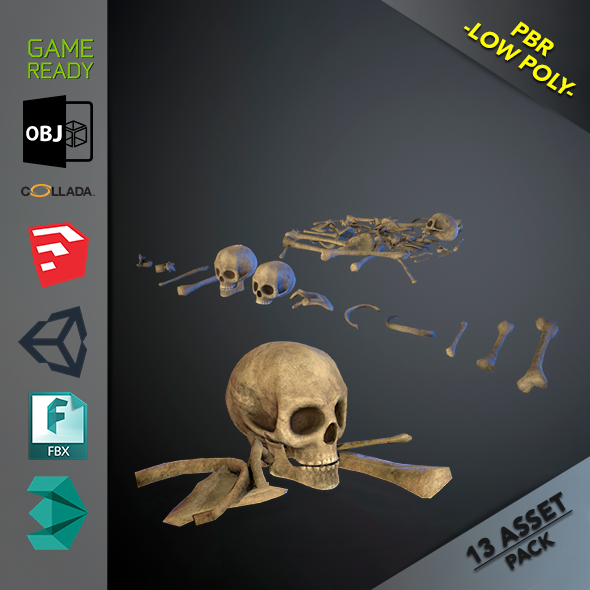 Skulls1 Old Bones - 3Docean 25385628