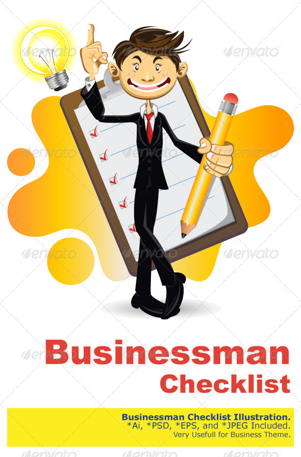 Smart Businessman Done With His Checklist - Concepts Business