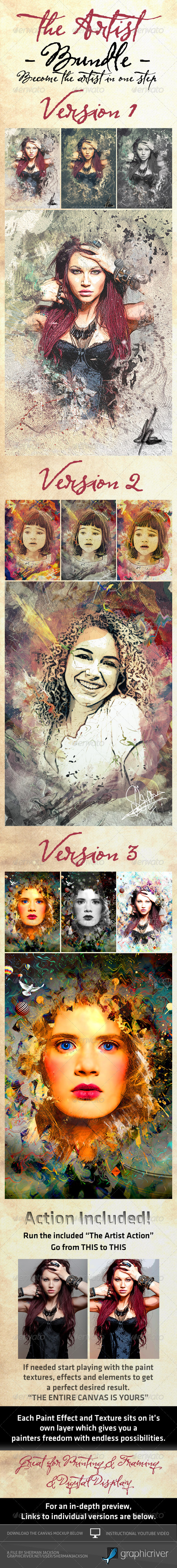The Artist - Bundle - PSD Photo Templates - Artistic Photo Templates