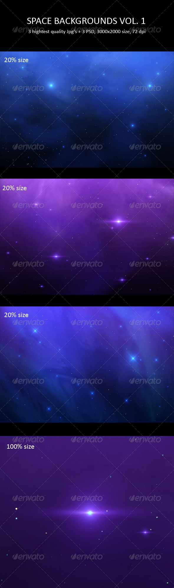Space Backgrounds Vol. 1 - Backgrounds Graphics